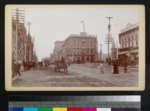 Junction of Main and Spring Streets, Los Angeles, Cal