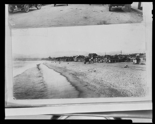 Ocean Park cottages on the beach looking toward Santa Monica