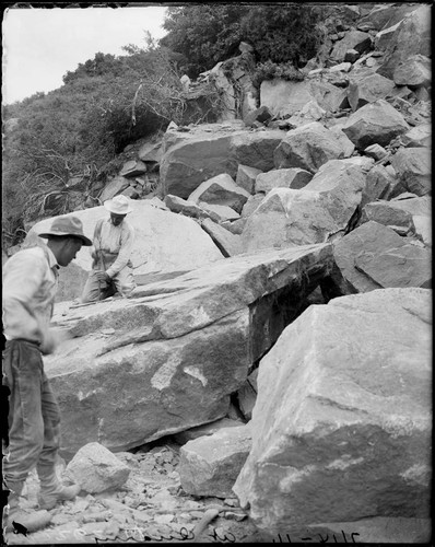 Rock slide on Mount Wilson