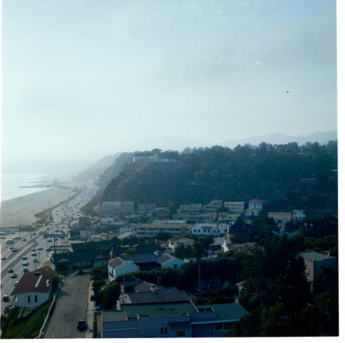 View from the bluff looking north toward the canyon, Santa Monica