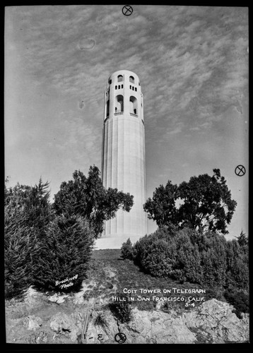 Coit Tower on Telegraph Hill in San Francisco, Calif