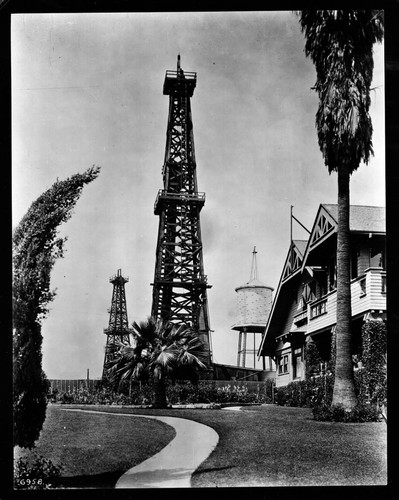 The first oil well in the world 7409 ft. producing 4100 barrels a day brought in May 1928 by Richfield Oil Co