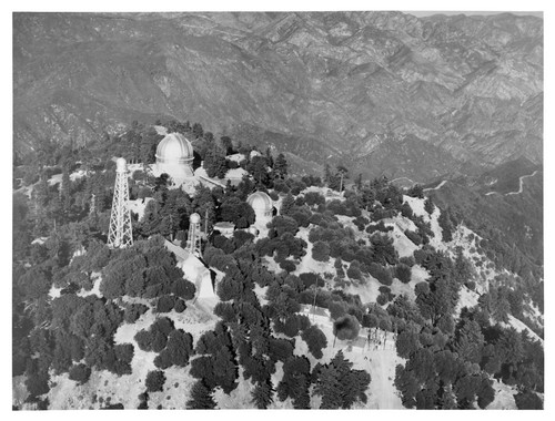 Aerial view of Mount Wilson Observatory, seen from the northwest