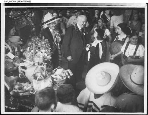 Olvera Street celebration with Harry Chandler