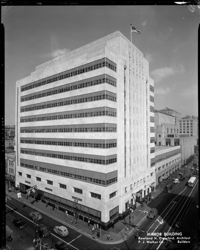 Los Angeles Times building construction, 2nd and Spring, Los Angeles. 1948