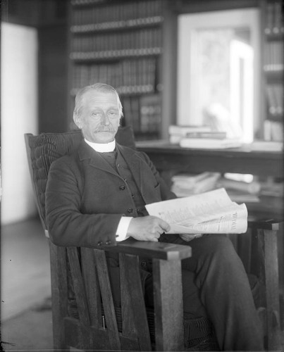 Portrait of Jacobus Cornelius Kapteyn, seated in the Monastery at Mount Wilson Observatory