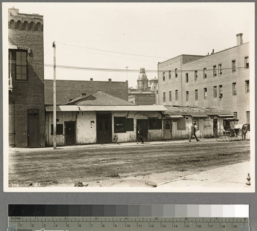 Governor Pio Pico's one-story adobe office, 1895