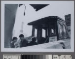 Passengers getting on Angels Flight, Los Angeles, California