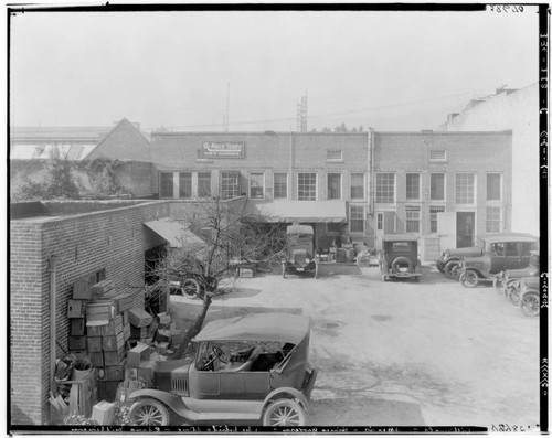 Backside of East Colorado shops, Pasadena. 1926