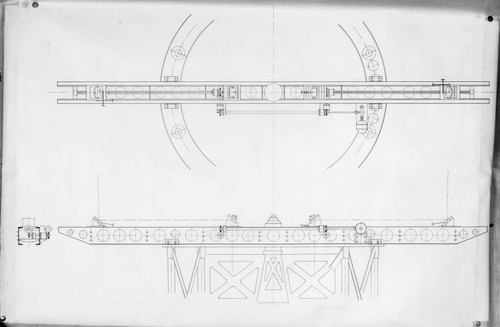 Drawn diagram showing top and side views of a 20-foot interferometer