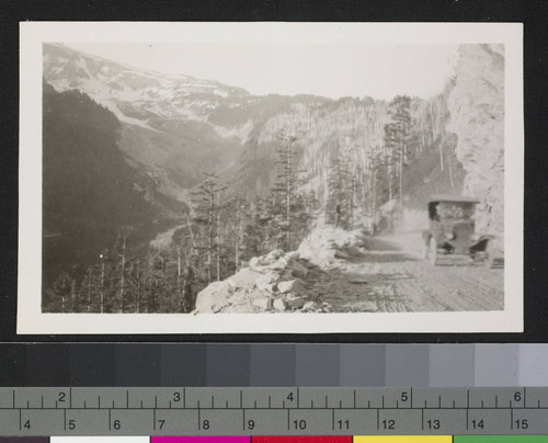 Car on mountain road