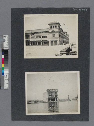 Venice Bathing Pavilion and swimmers in Venice Lagoon, Venice, California