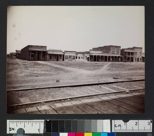 Western town with storefronts