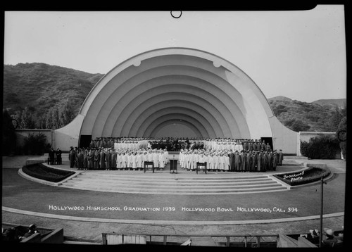 Hollywood High School Graduation, 1939, Hollywood Bowl, Hollywood, Cal