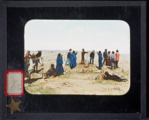 Possibly artwork depicting the Modoc attack on the Peace Commission of April 11, 1873