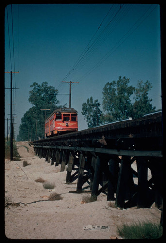 Pacific Electric Railway car in North Hollywood, on the Van Nuys line