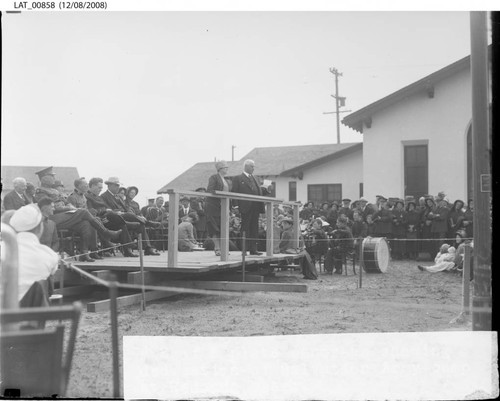 Panoramic view of Salvation Army Camp dedication at Redondo Beach (2 of 2)