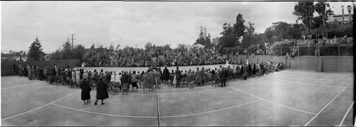 Women's tennis at the Raymond Hotel, 1200 South Fair Oaks, Pasadena