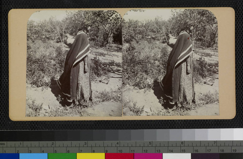 Hualapai Indian woman carrying a pottery jar