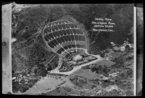 Aerial view, Hollywood Bowl, seating 20,000, Hollywood, Cal