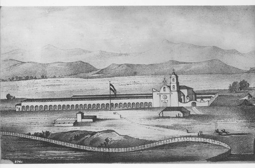 Mission San Luis Rey, from Robinson’s Life of California, 1839