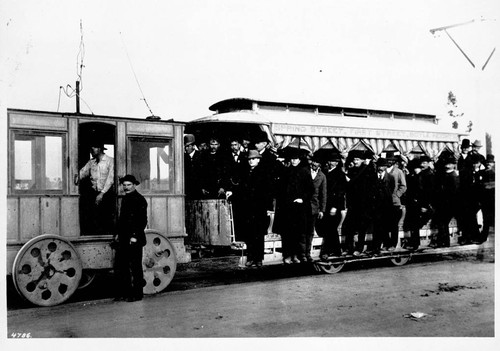 Los Angeles Electric Railway Company, first electric street railroad in Los Angeles, from Plaza to Pico & Alvarado Streets