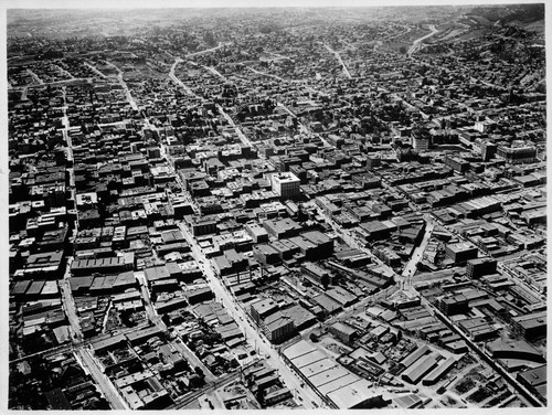 Los Angeles, Temple Street south to Fourth Street, from balloon