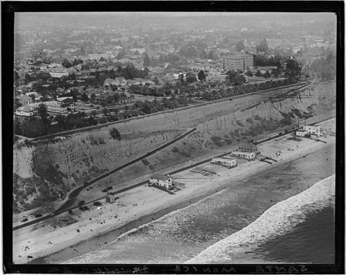 Aerial view of the California Incline, Santa Monica, California