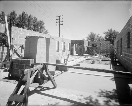 Interior of Mount Wilson Observatory physical laboratory, under construction