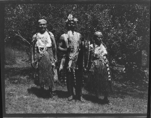 Participants in Brush Dance: Phoebe Maddux, left, Mrs. Abner Vansant, right, and unidentified man