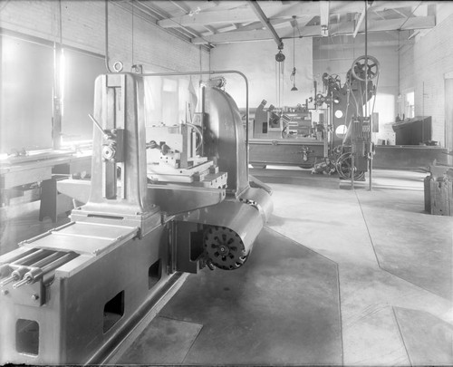 Interior of Mount Wilson Observatory's machine shop in Pasadena