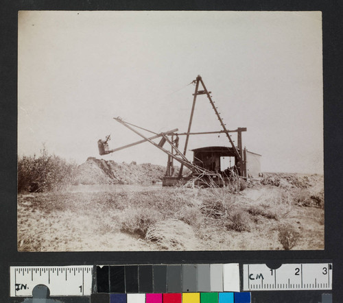 A dredge on a canal or a river