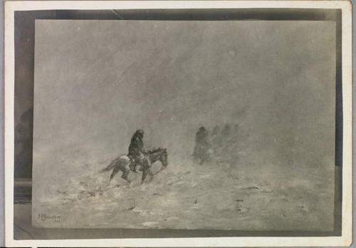 Painting titled "The Blizzard" by Frank Sauerwein