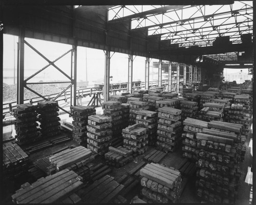 Factory storage area, Bethlehem Steel Company. 1936