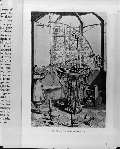 Book illustration showing the Quadrant of Hevelius