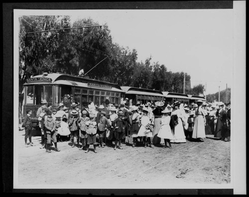 First Pacific Electric train to Santa Monica