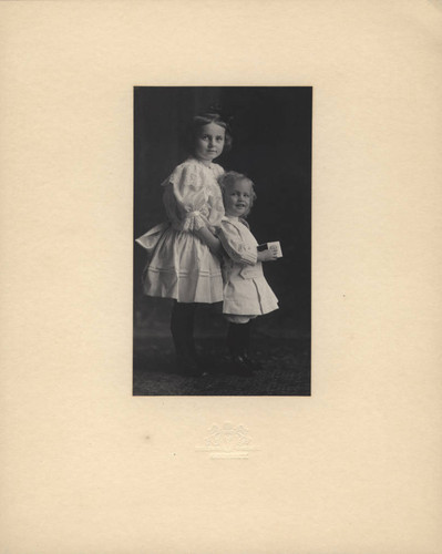 Portrait of Margaret and William Ellery Hale, children of George Ellery Hale