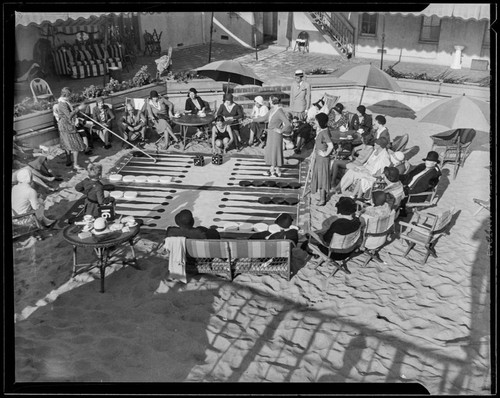 Giant backgammon game, Santa Monica