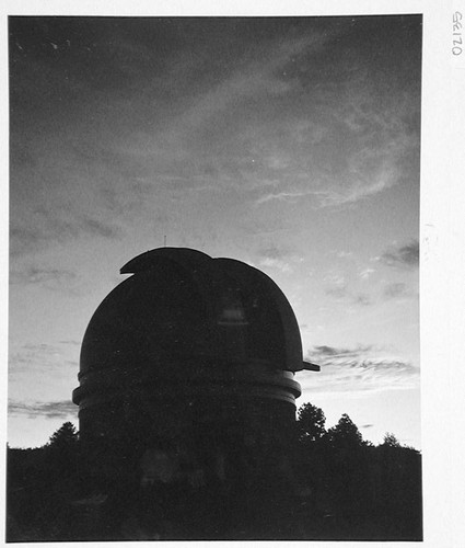 200-inch observatory dome at sunset, Palomar Observatory