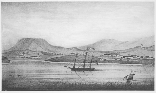 Presidio or town of Santa Barbara by Alfred Robinson, 1839