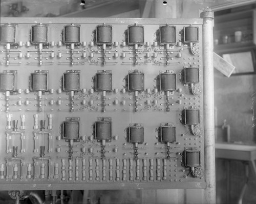 Switchboard for the 100-inch telescope, Mount Wilson Observatory