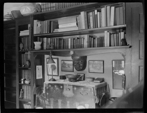 Bookshelves in Grace Nicholson's home at 46 N. Los Robles Ave., Pasadena