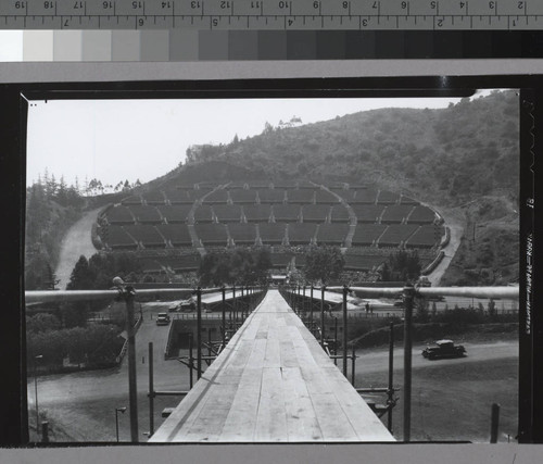 Hollywood Bowl under construction, 2301 North Highland, Hollywood, Los Angeles. 1934