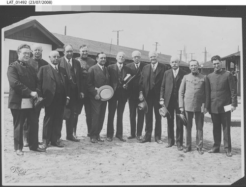 Harry Chandler with business leaders and Salvation Army representatives