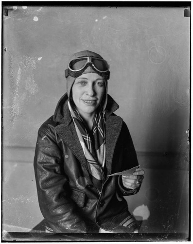 Portrait of a female aviator