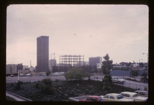 Bunker Hill Towers are framed in steel