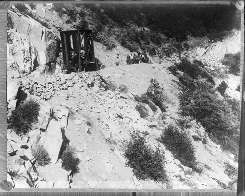 Lower section of the 100-inch telescope tube, in transport on Mount Wilson