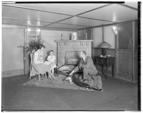 H.L. Miller Company vacuum cleaner demonstration, 60 North Raymond, Pasadena. 1928