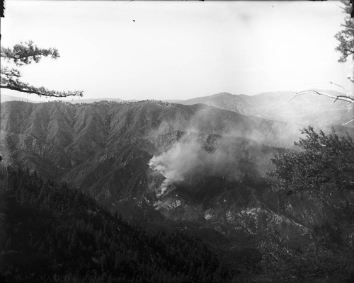 Forest fire, west fork towards Barley Flats, San Gabriel Mountains