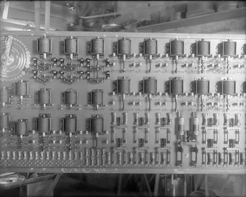 Switchboard for the 100-inch telescope, Mount Wilson Observatory